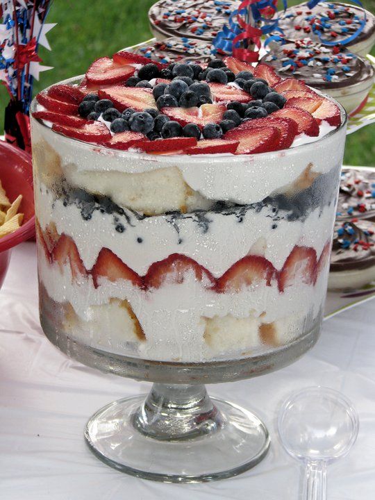 Strawberry And Blueberry Trifle - Big Bear's Wife